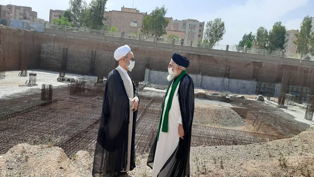 بازدید آیت الله اعرافی از روند ساخت حوزه علمیه در پردیسان+ تصاویر