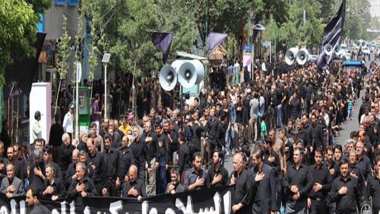 دسته عزاداری حسینیه اعظم زنجان در رسای شهادت حضرت علی (ع)