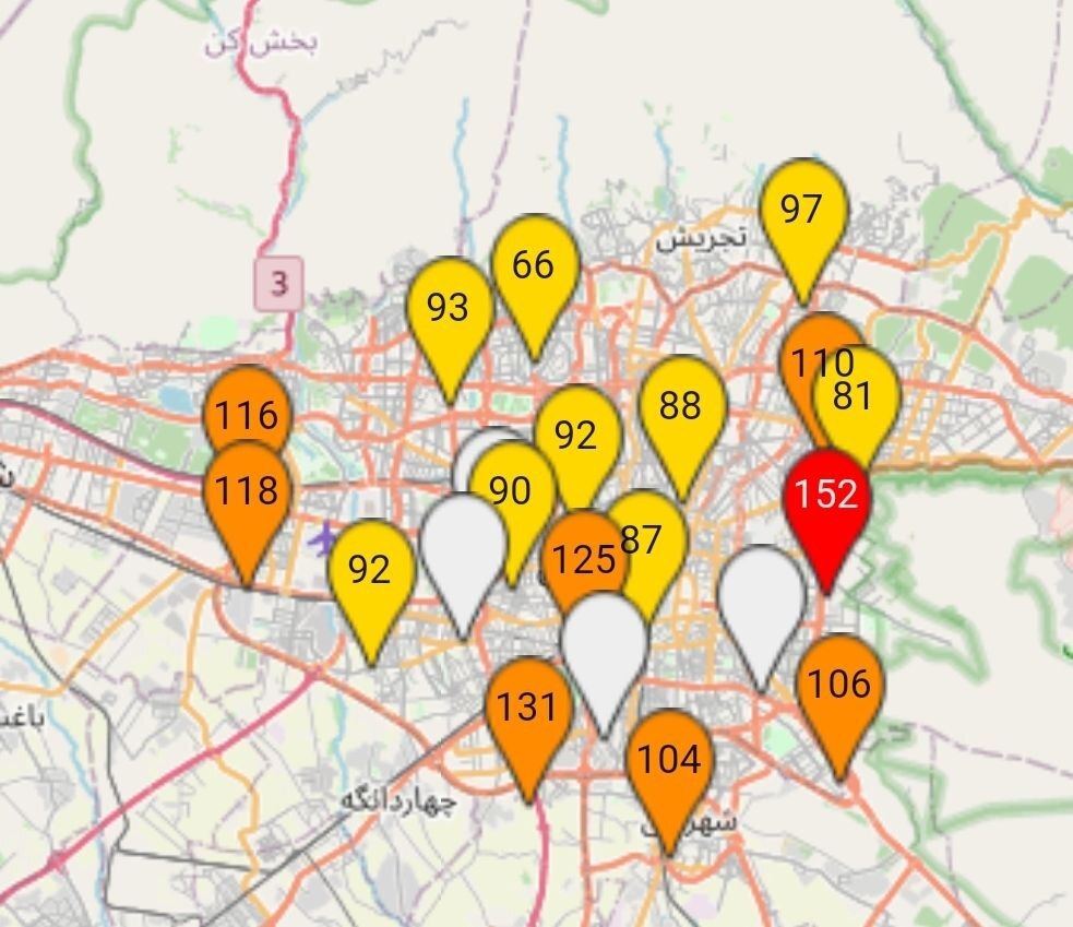 رفع ایراد سامانه کنترل کیفیت هوای تهران