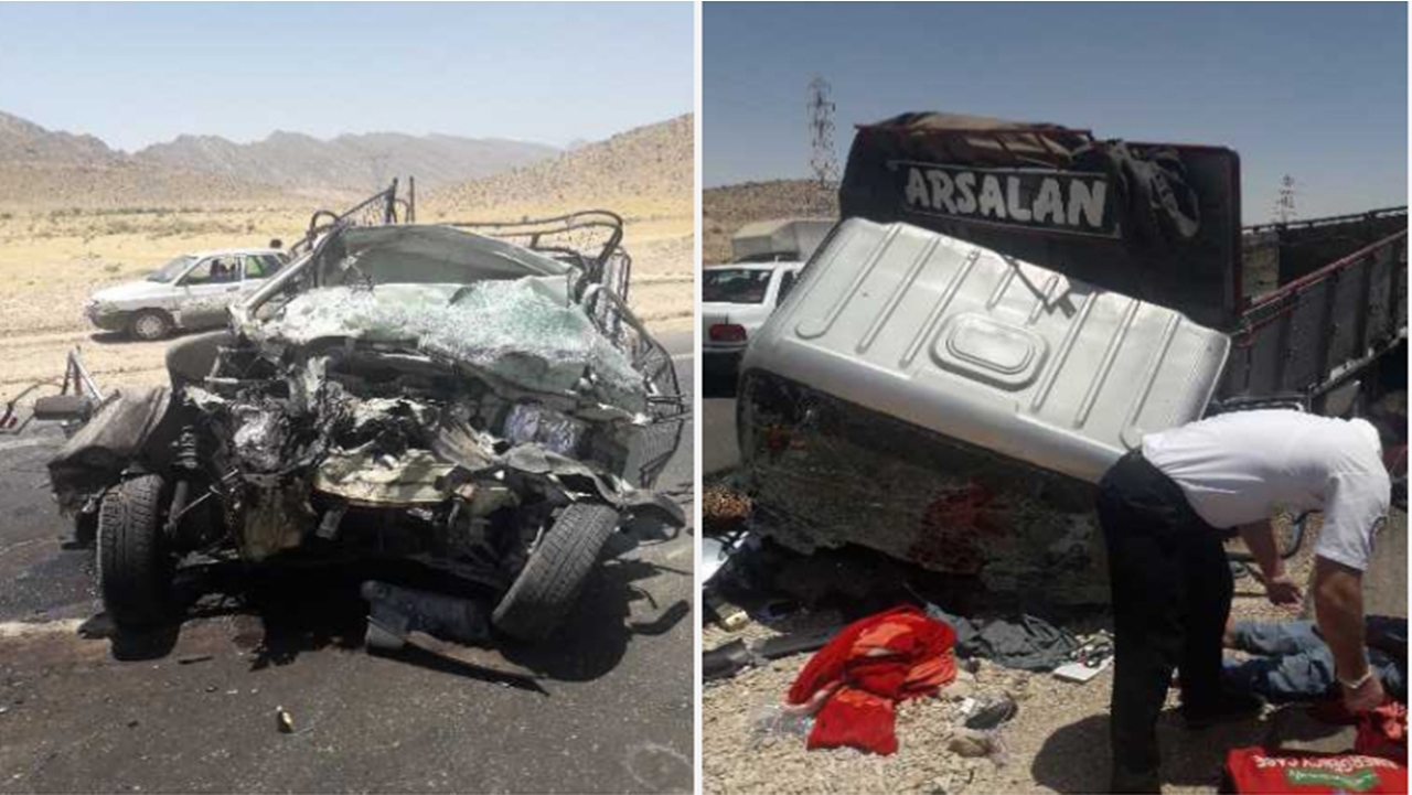 ٢ فوتی و دو مصدوم در حادثه رانندگی محور جهرم-لار