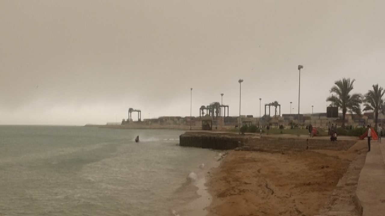 آسمان بوشهر گردوغباری شد