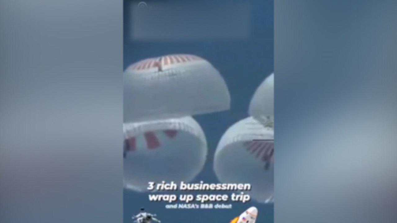 فرود موفقیت آمیز کپسول دراگون space X به زمین + فیلم
