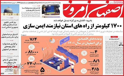 صفحه نخست روزنامه&zwnj;های استانی - پنجشنبه ۸ اردیبهشت