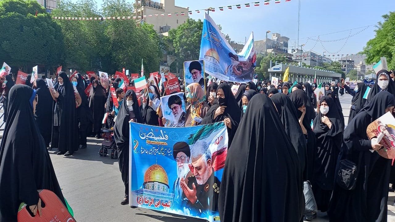 برگزاری راهپیمایی روز جهانی قدس در مشهد+ فیلم و تصاویر