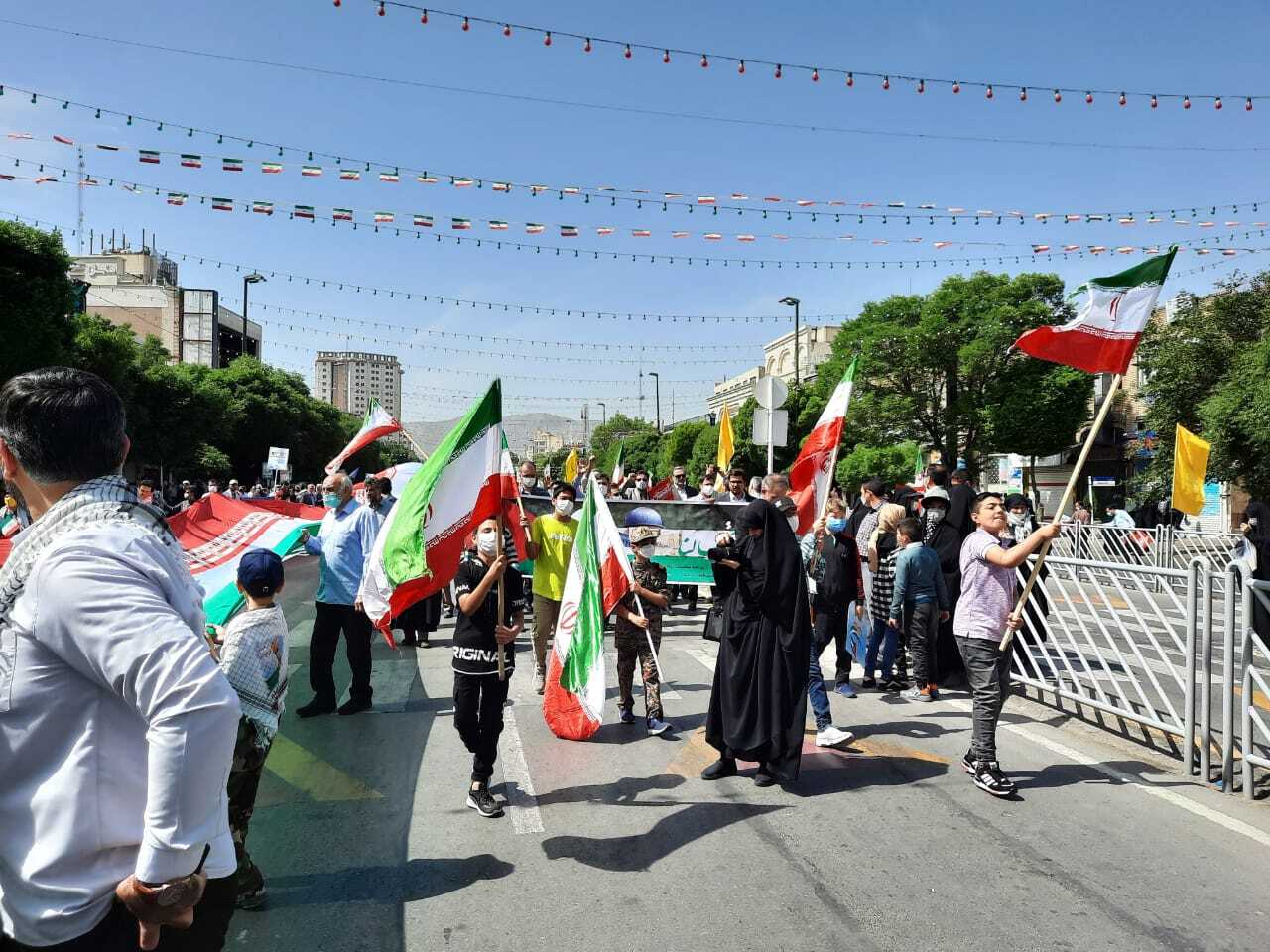 برگزاری راهپیمایی روز جهانی قدس در مشهد+ فیلم و تصاویر