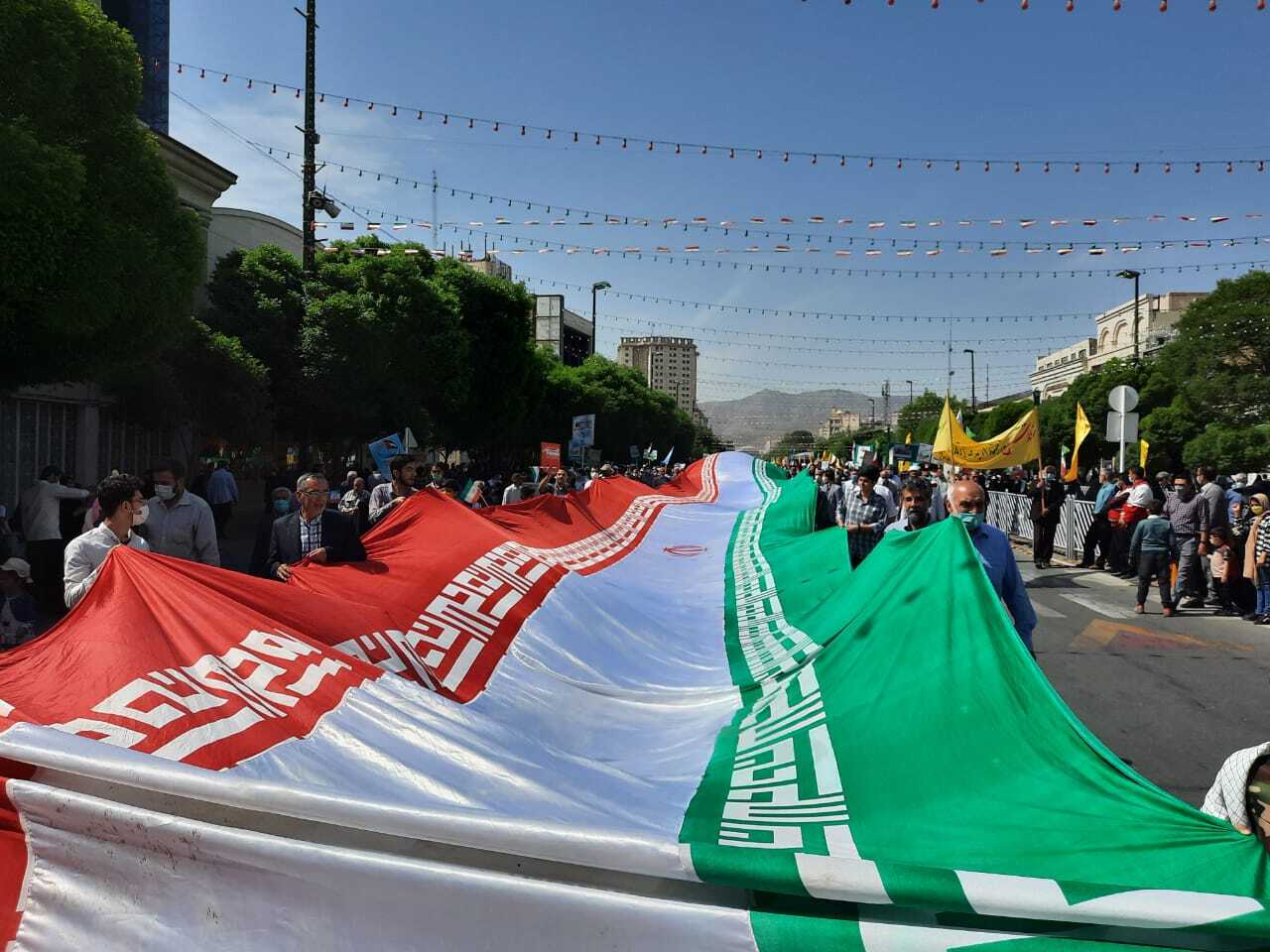برگزاری راهپیمایی روز جهانی قدس در مشهد+ فیلم و تصاویر
