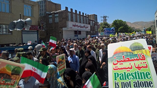 راهپیمایی روز جهانی قدس ۱۴۰۱ در استان مرکزی + تصاویر