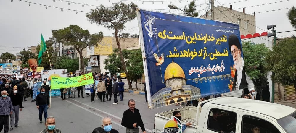 طنین فریاد حمایت قدس در راهپیمایی مردم استان سمنان