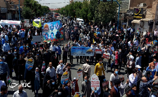 راهپیمایی روز جهانی قدس در استان یزد به روایت تصویر