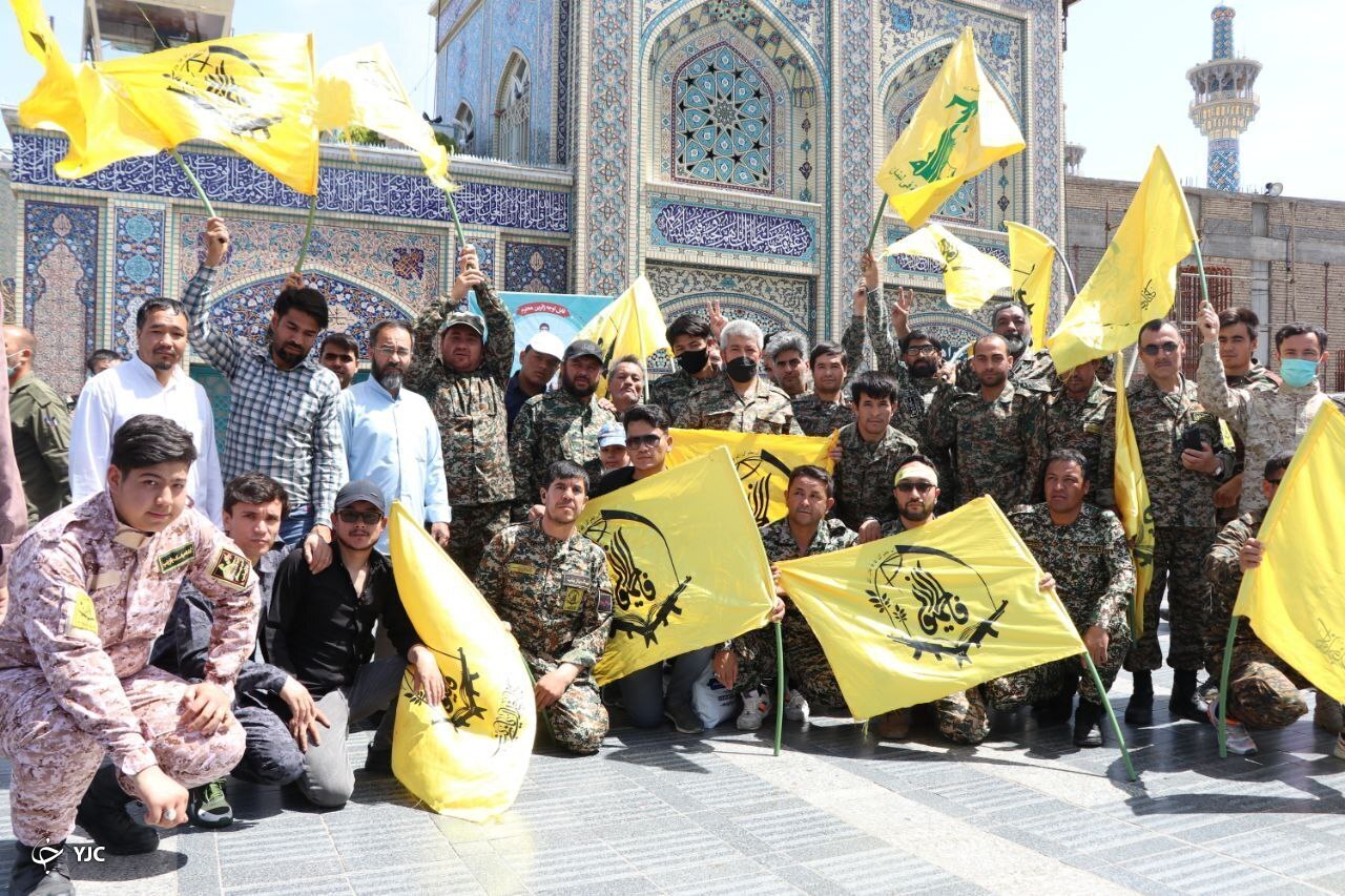 حضور رزمندگان فاطمیون در راهپیمایی روز جهانی قدس + تصاویر