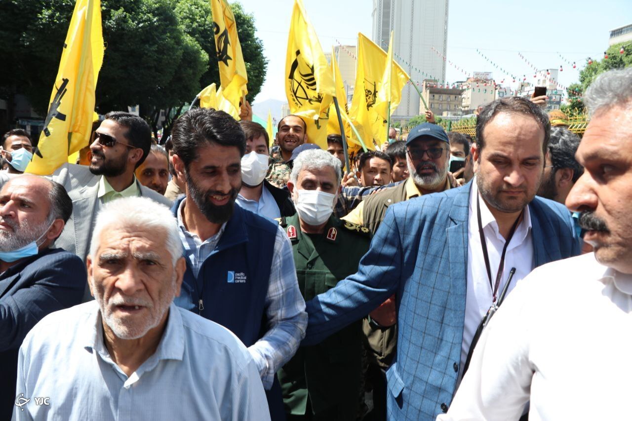 حضور رزمندگان فاطمیون در راهپیمایی روز جهانی قدس + تصاویر