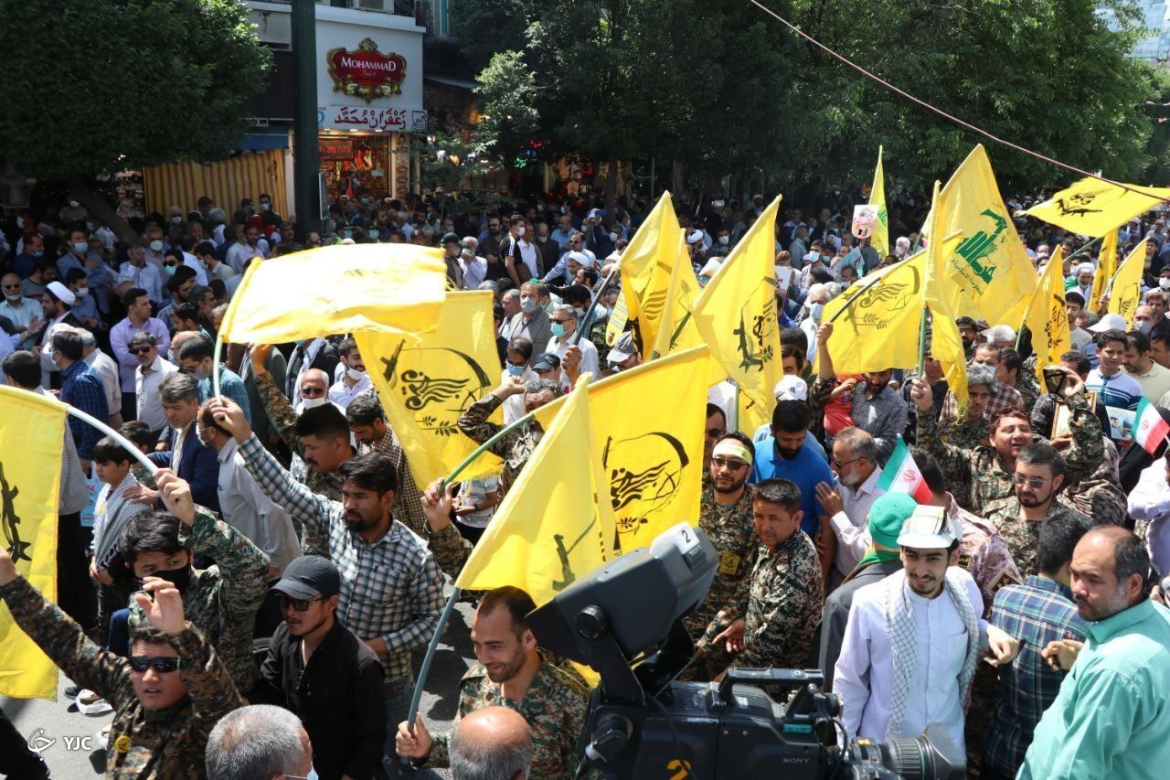 حضور رزمندگان فاطمیون در راهپیمایی روز جهانی قدس + تصاویر