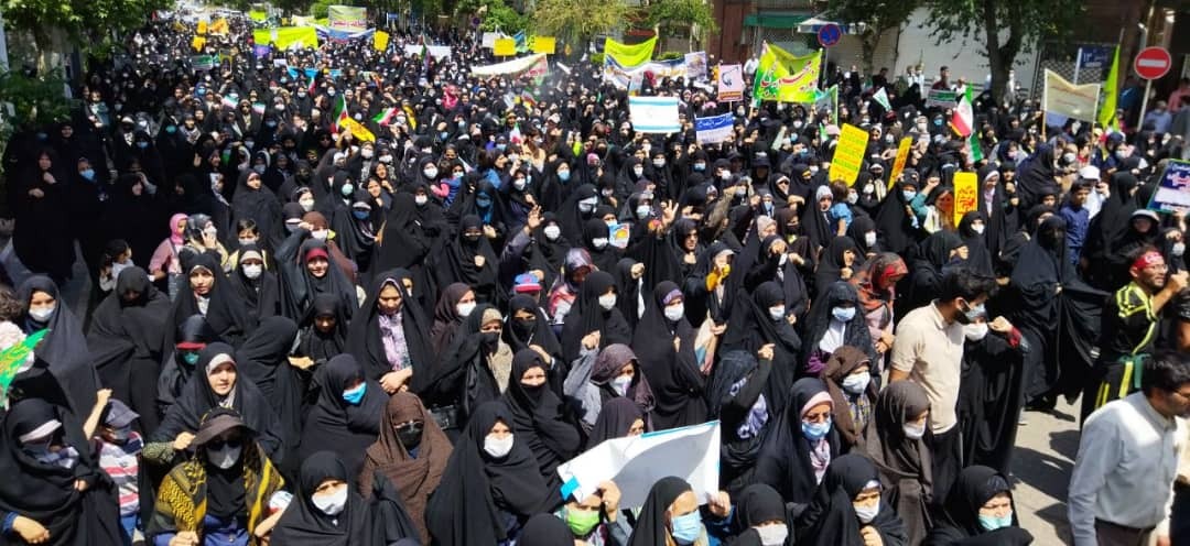 برگزاری راهپیمایی روز جهانی قدس در مشهد+ فیلم و تصاویر