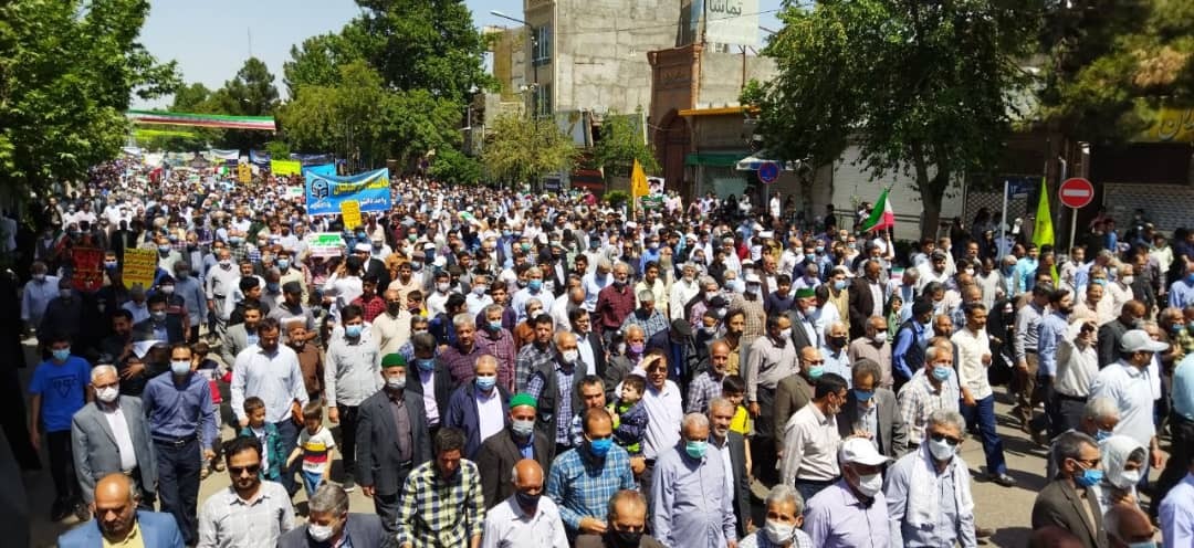 برگزاری راهپیمایی روز جهانی قدس در مشهد+ فیلم و تصاویر