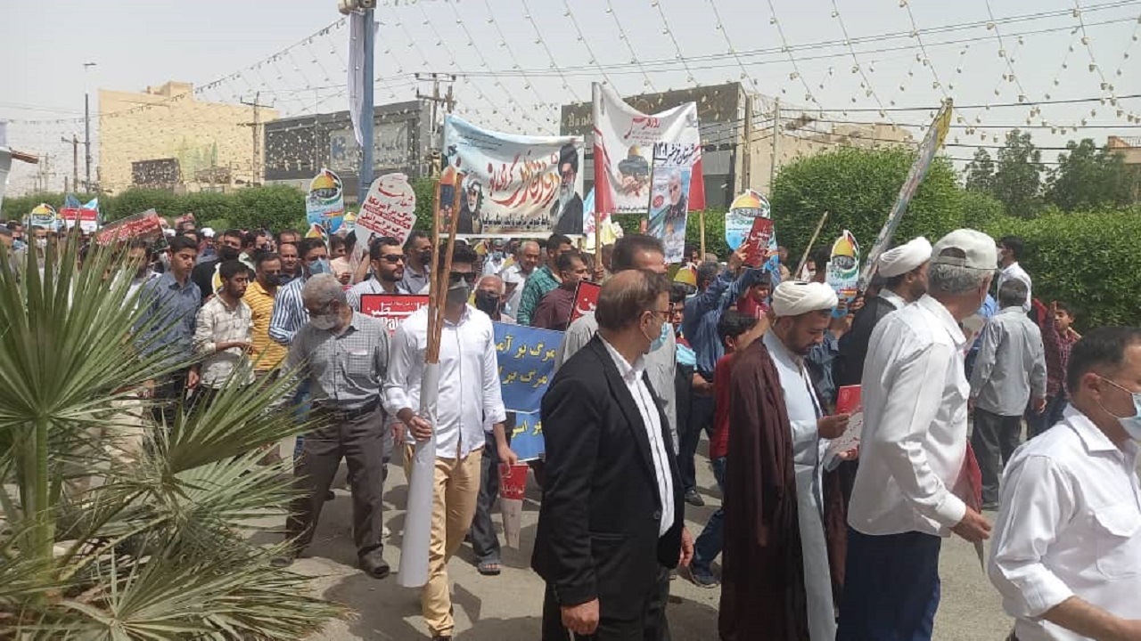 طنین انداز شدن فریاد آزادی قدس در شهرهای آبادان و خرمشهر
