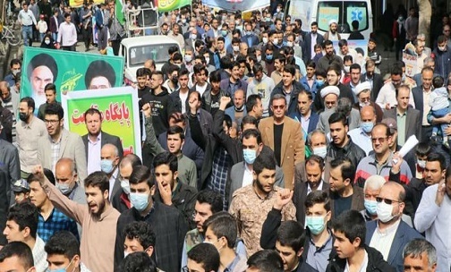 فریاد مرگ برآمریکا و مرگ بر اسرائیل مردم آذربایجان شرقی در روز جهانی قدس