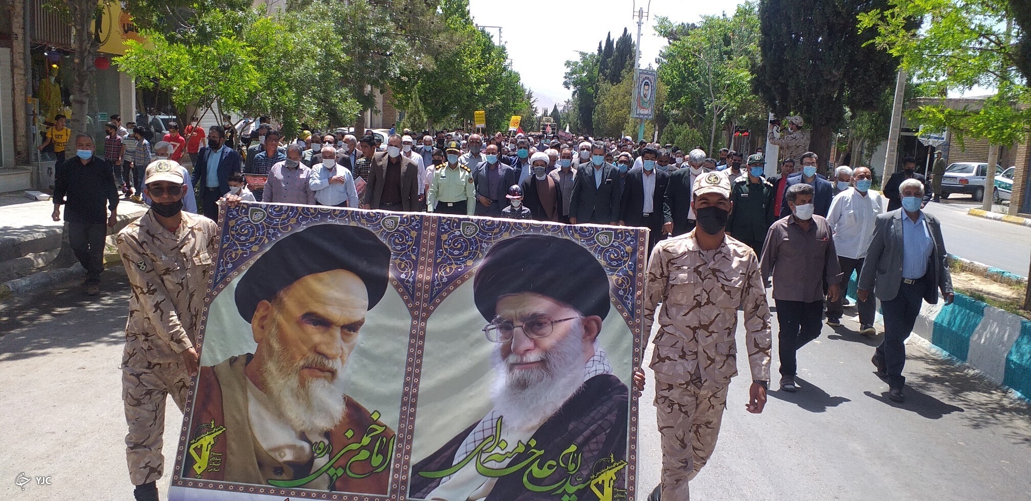 راهپیمایی روز قدس در شهرستان کوهبنان راهپیمایی روز قدس در شهرستان کوهبنان