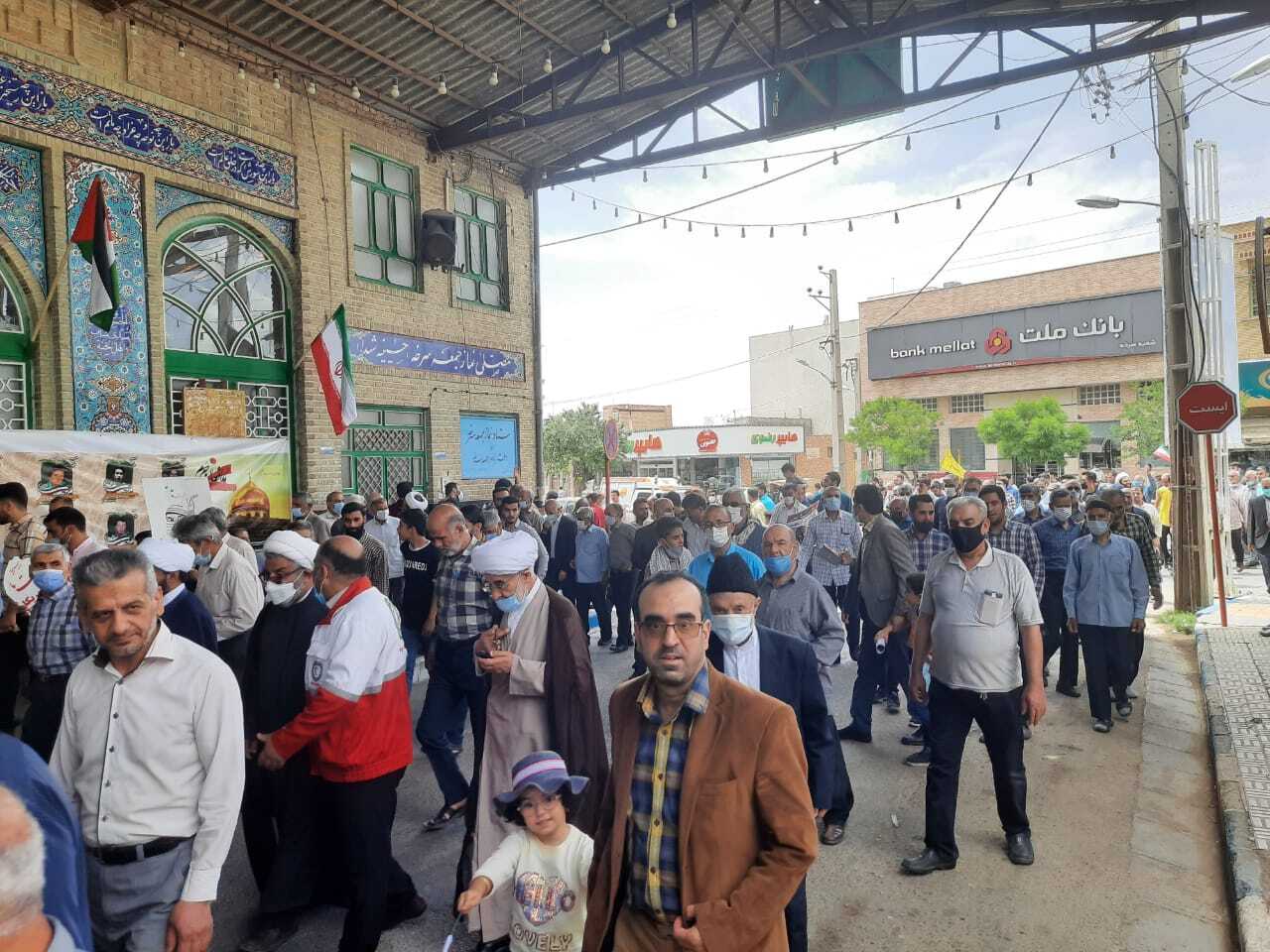 طنین فریاد حمایت قدس در راهپیمایی مردم استان سمنان