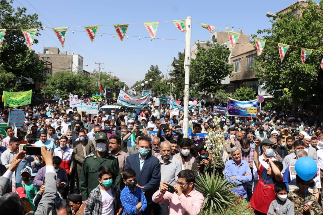 برگزاری راهپیمایی روز جهانی قدس در مشهد+ فیلم و تصاویر