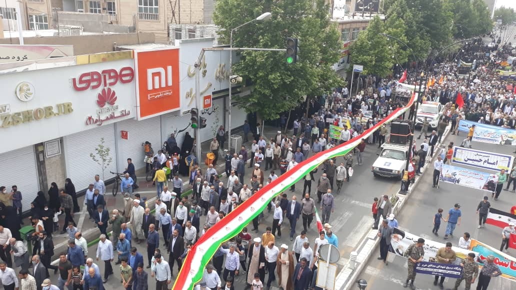 برگزاری راهپیمایی روز جهانی قدس در مشهد+ فیلم و تصاویر