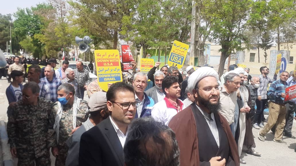 طنین فریاد حمایت قدس در راهپیمایی مردم استان سمنان
