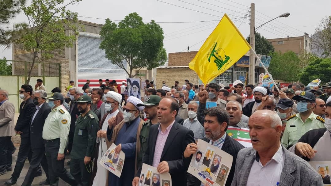 طنین فریاد حمایت قدس در راهپیمایی مردم استان سمنان