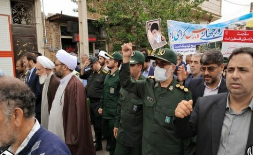 برگزاری راهپیمایی روز قدس ۱۴۰۱ در قم+تصاویر و فیلم