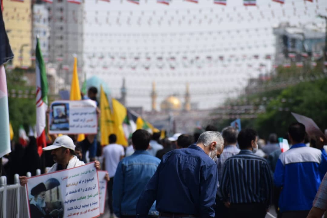 برگزاری راهپیمایی روز جهانی قدس در مشهد+ فیلم و تصاویر
