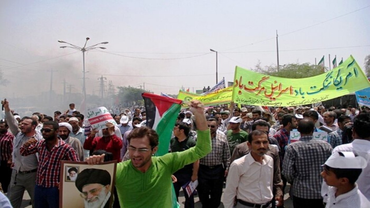 مهاجرین افغانستانی مقیم تهران در راهپیمایی روز جهانی قدس شرکت کردند