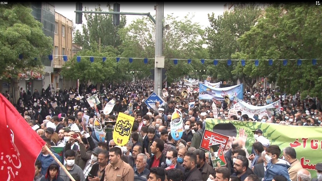 راهپیمایی روز جهانی قدس در همدان برگزار شد+فیلم