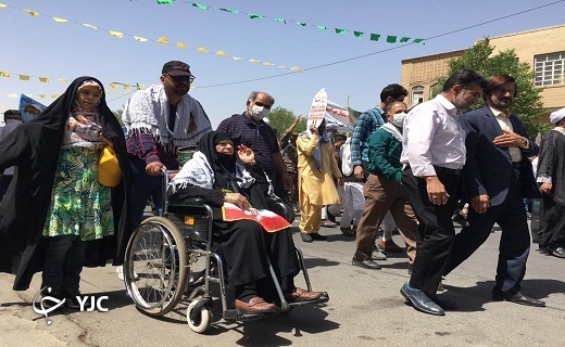 جلوه های ویژه راهپیمایی روز جهانی قدس در استان یزد