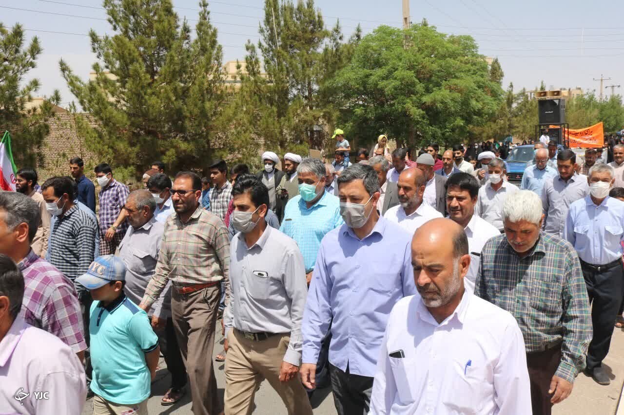 راهپیمایی روز قدس درریحان شهر زرند راهپیمایی روز قدس درریحان شهر زرند