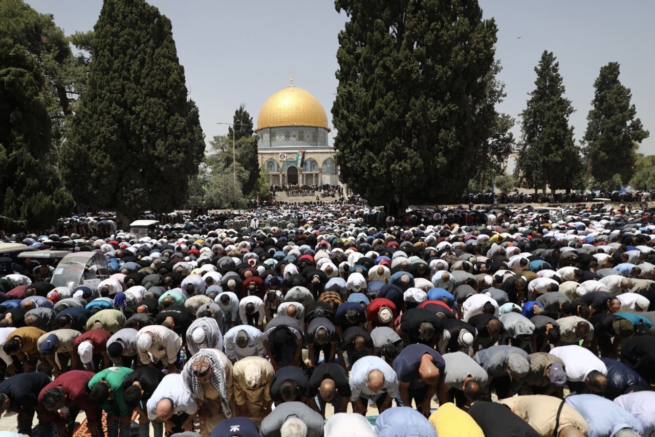 اقامه نماز در آخرین جمعه ماه مبارک رمضان همزمان با روز جهانی قدس در مسجدالاقصی 01