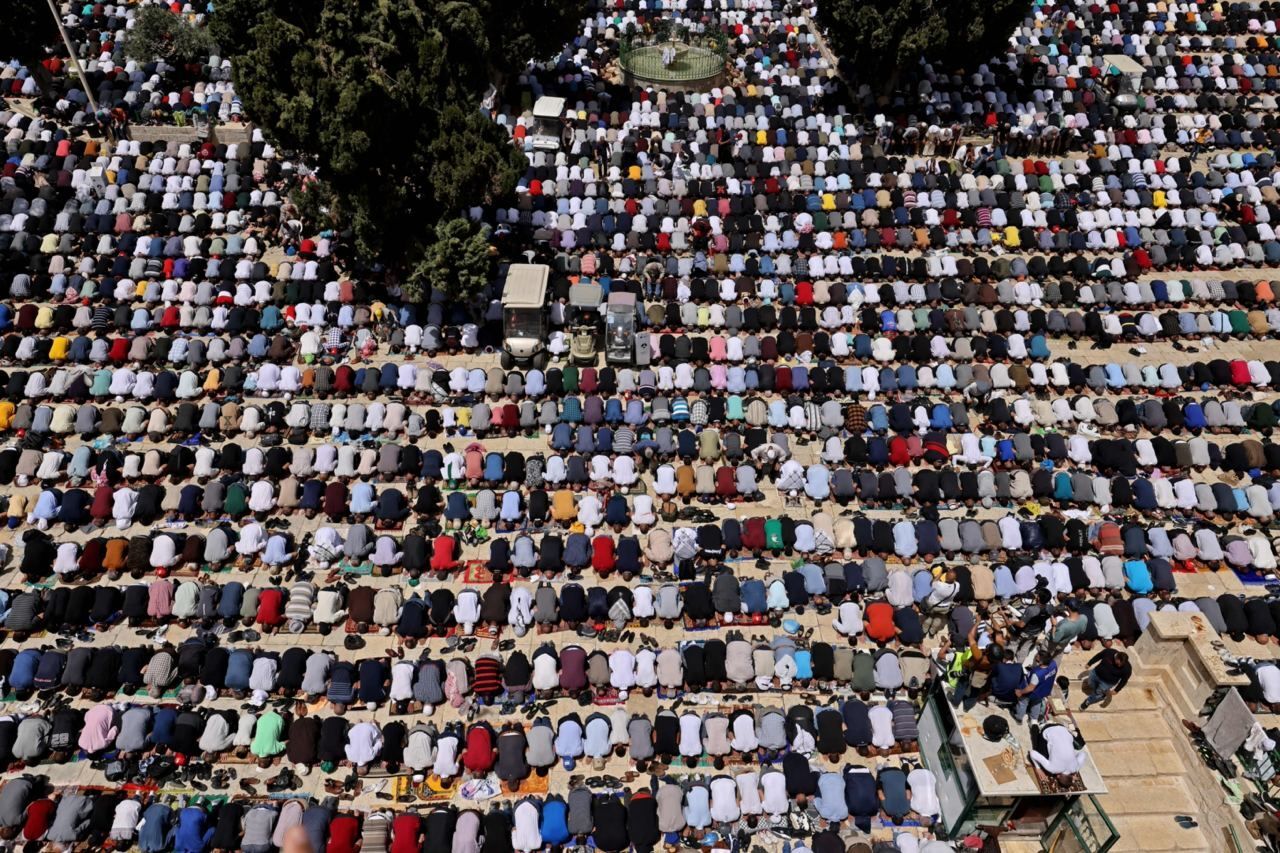 اقامه نماز در آخرین جمعه ماه مبارک رمضان همزمان با روز جهانی قدس در مسجدالاقصی 03