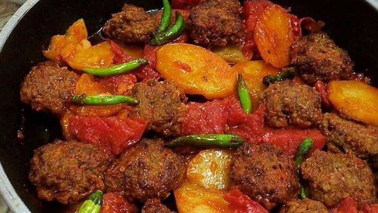 دستور پخت کوفته تابه ای + فیلم