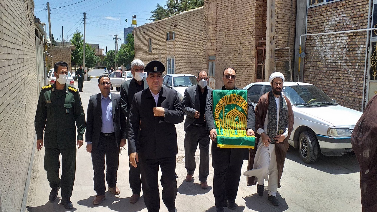 دیدار خادمان رضوی با خانواده شهید رجبی در کوهبنان