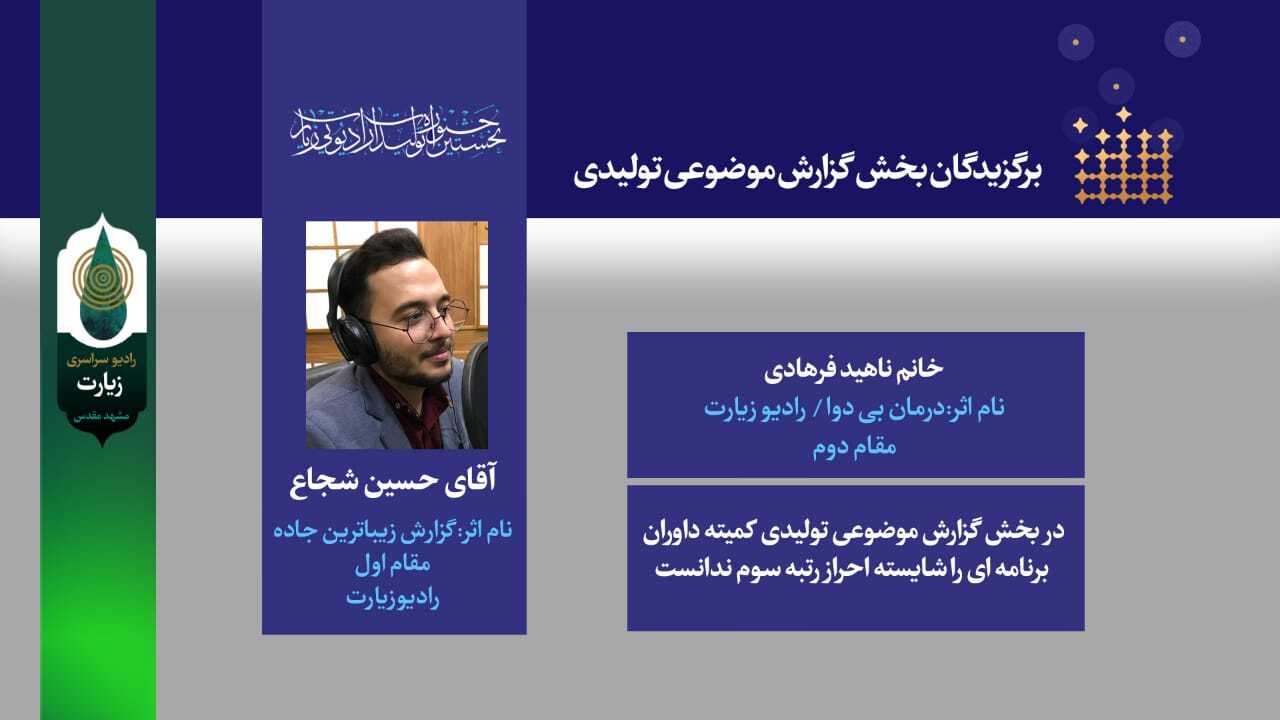 برگزیدگان جشنواره رادیو زیارت معرفی شدند