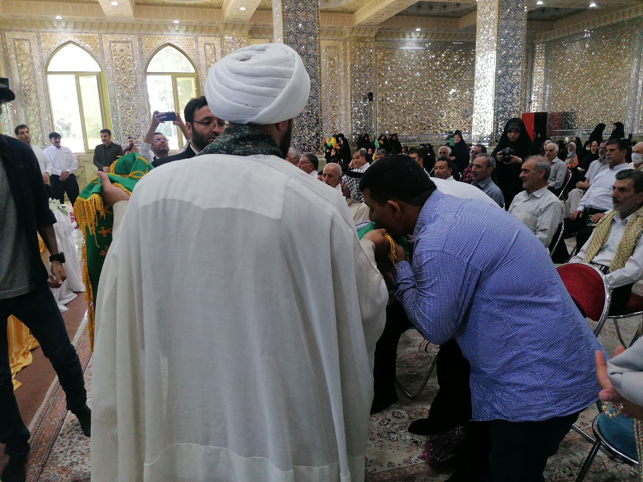 کاروان زیر سایه خورشید در امامزاده بی بی سکینه(س) ماهدشت رسید + تصاویر