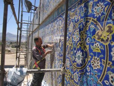 مرمت گنبد مسجد امام اصفهان