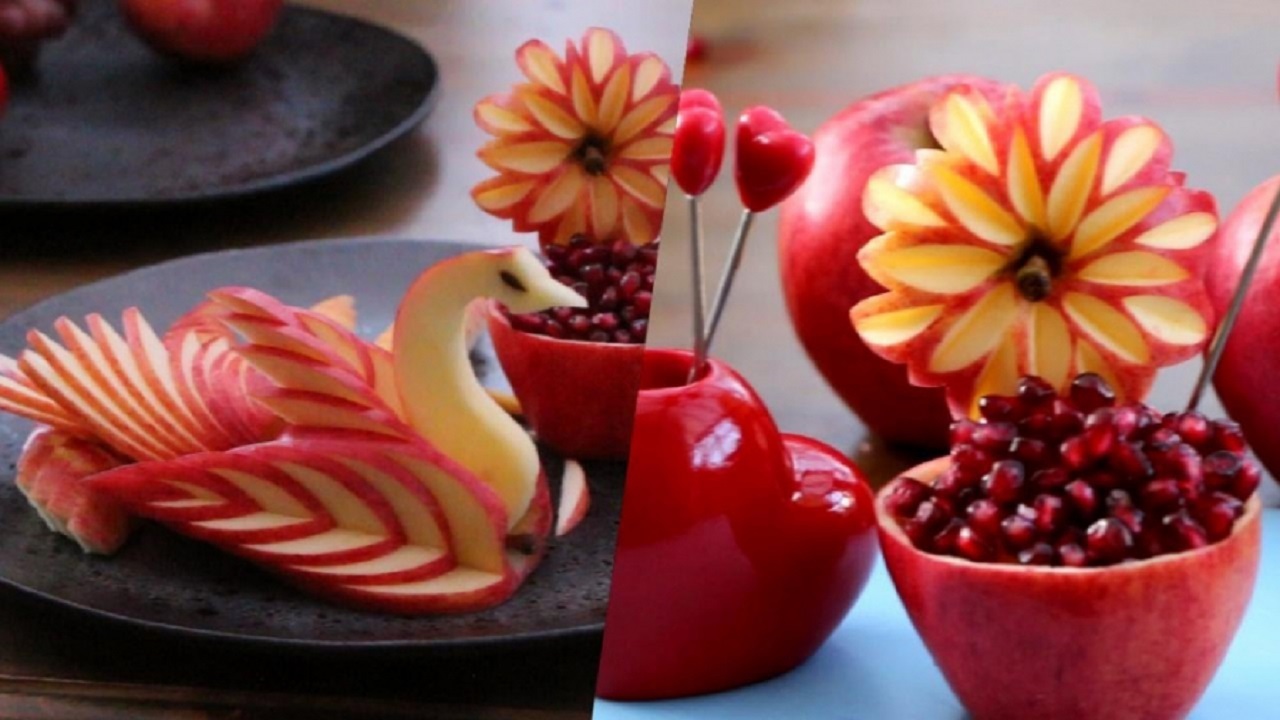 هنرنمایی یک سرآشپز با میوه‌ + فیلم