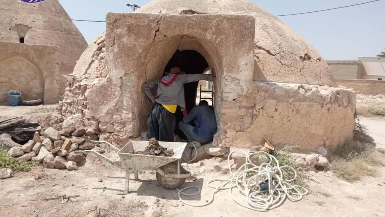 مرمت برکه تاریخی سلفی در اوز