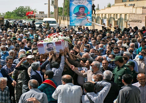 تشییع پیکر شهید کارمند وزارت دفاع و پشتیبانی نیرو&zwnj;های مسلح در سمنان +تصاویر