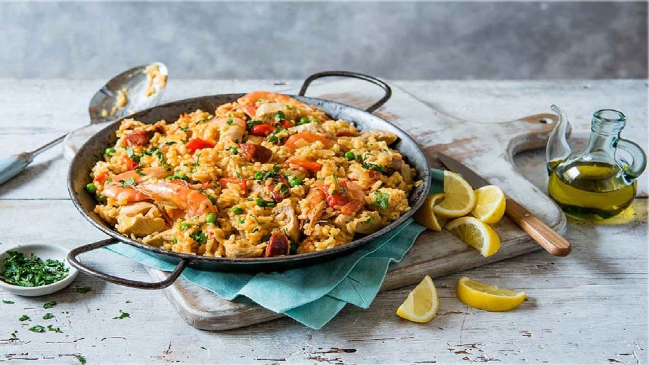 طرز پخت پائلا غذای اسپانیایی + فیلم