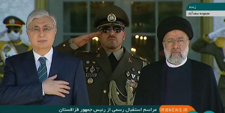 مراسم استقبال رسمی از رئیس جمهور قزاقستان برگزار شد