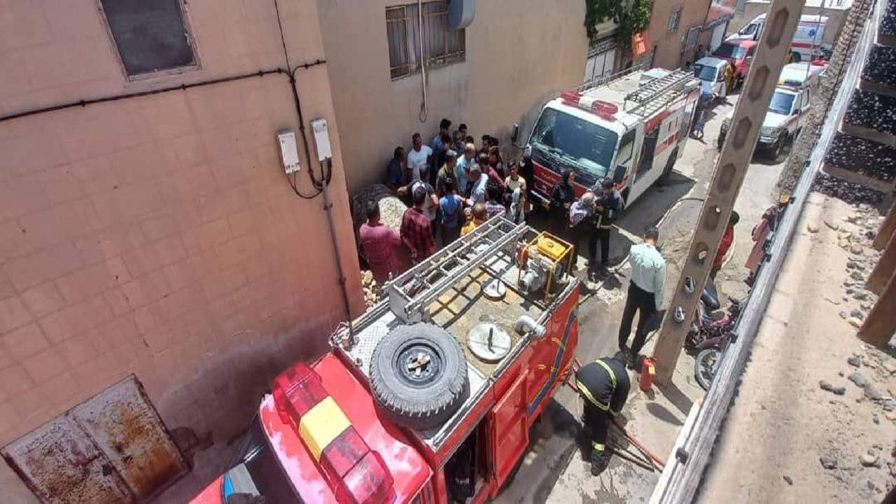 حریق منزل مسکونی در خیابان انقلاب بیرجند