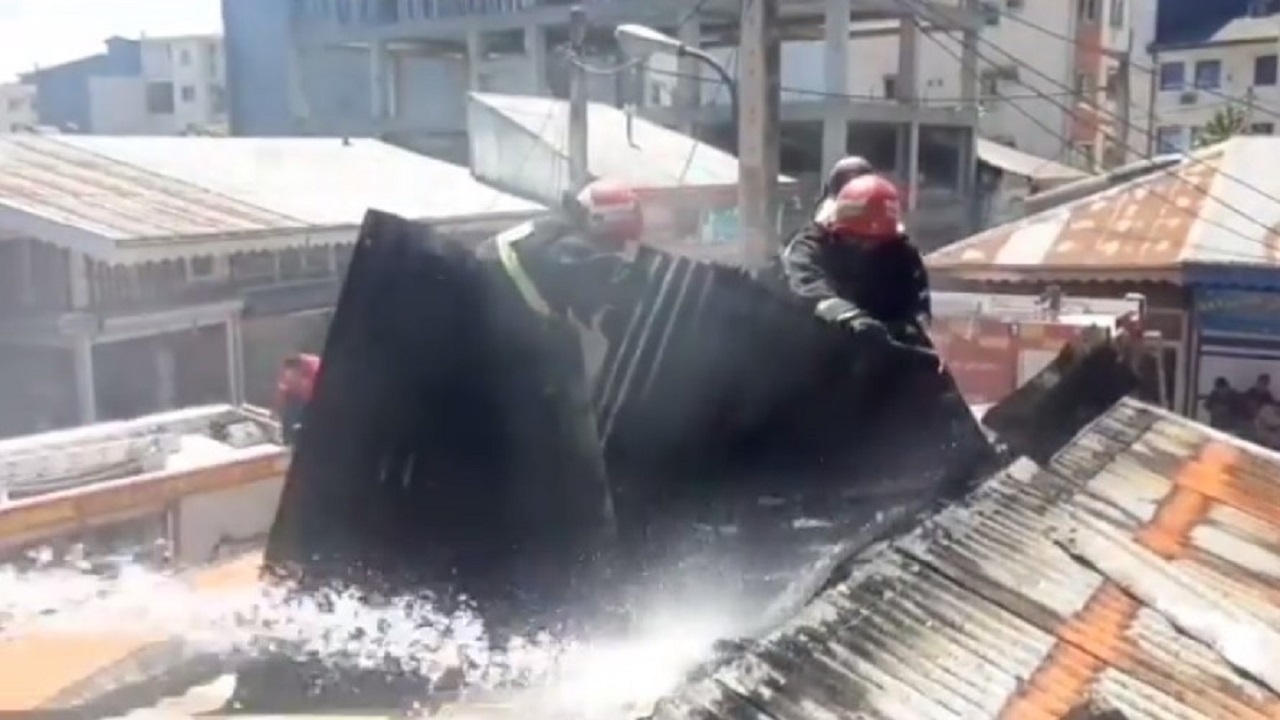 مهار آتش سوزی در ساغریسازان رشت