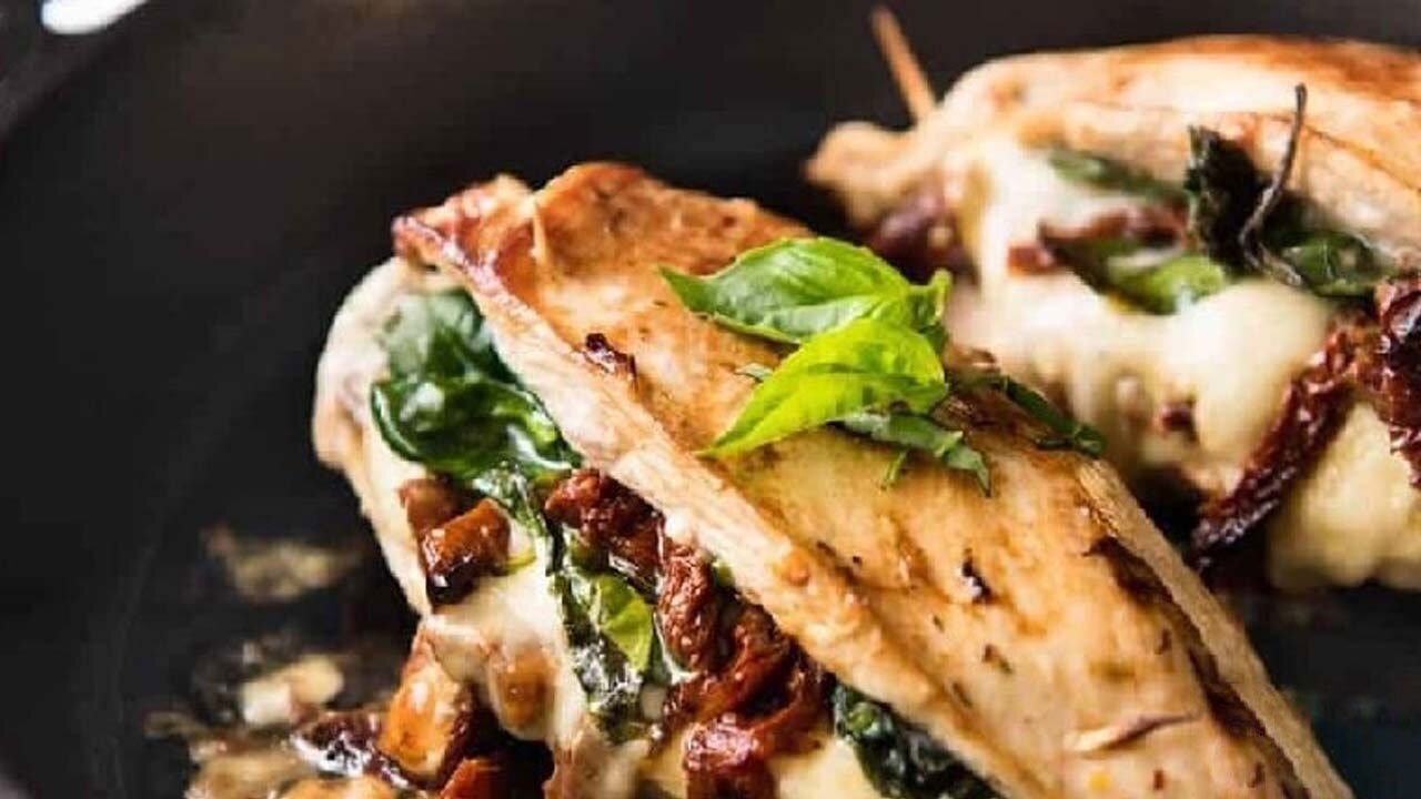 دستور طبخ دلمه مرغ اسفناجی + فیلم