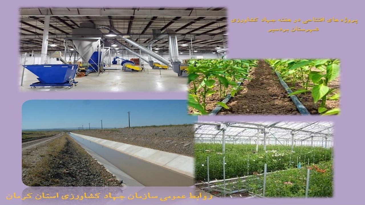 بهره برداری از ۴ طرح کشاورزی در بردسیر