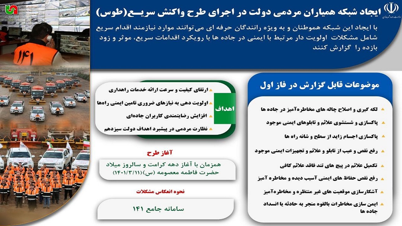 اجرای طرح واکنش سریع در راه‌های البرز