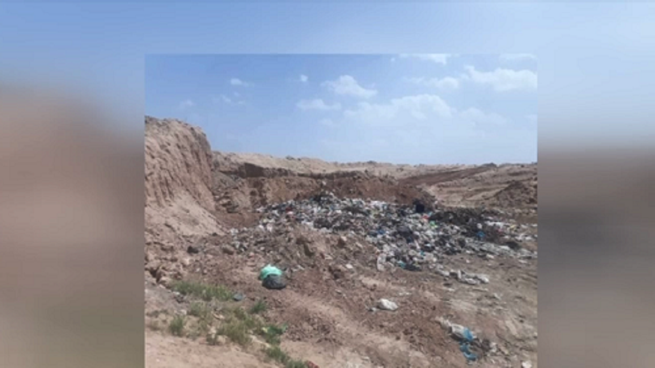 تخلیه زباله در دل طبیعت تاکستان